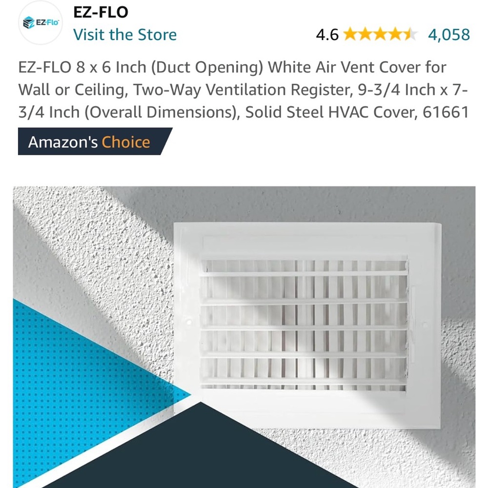 8x6 air vent
